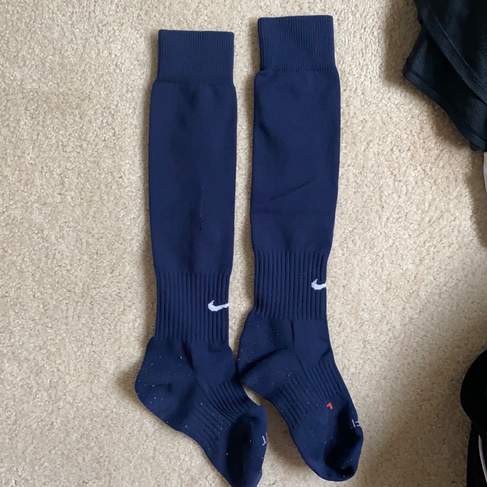 Navy blue Nike soccer socks
